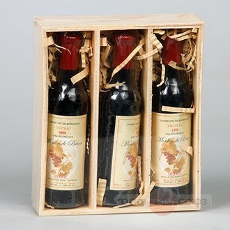 Подарочный набор свечей &quot; 3 бутылки вина&quot;, размер 14х16 см