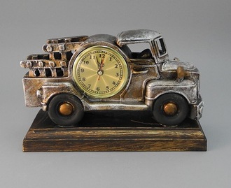 Часы  настольные &quot;Ретро-автомобиль&quot; , размер 25х15 см, материал:дерево, резина,стекло