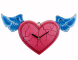 Часы настенные, &quot;Сердце с крыльями&quot; 37,7 х 20,7 см, пластик