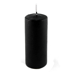 Свеча пеньковая, 5х11 см, черная, время горения 25 ч